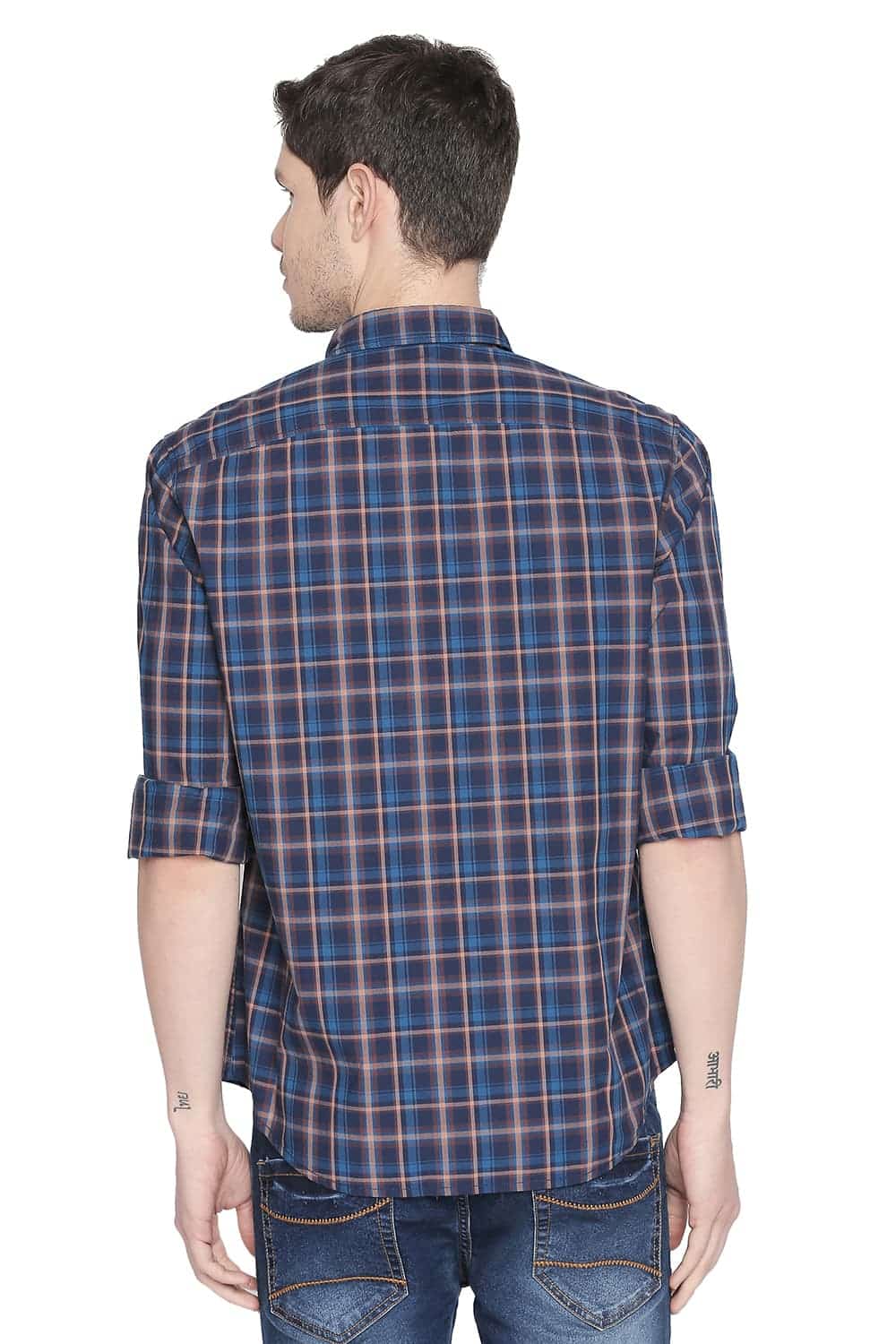 BASICS SLIM FIT CHECKS SHIRT