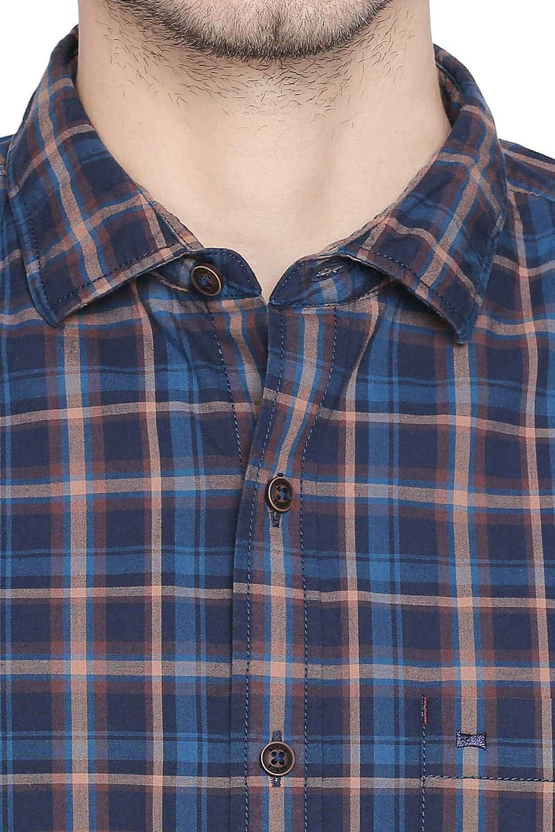 BASICS SLIM FIT CHECKS SHIRT