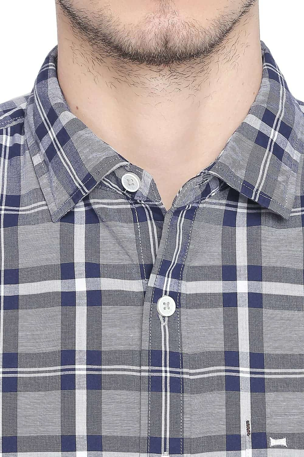 BASICS SLIM FIT CHECKS SHIRT