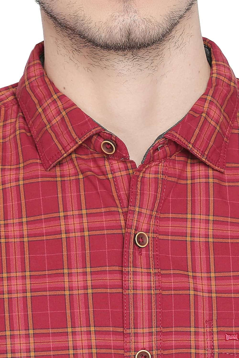 BASICS SLIM FIT CHECKS SHIRT