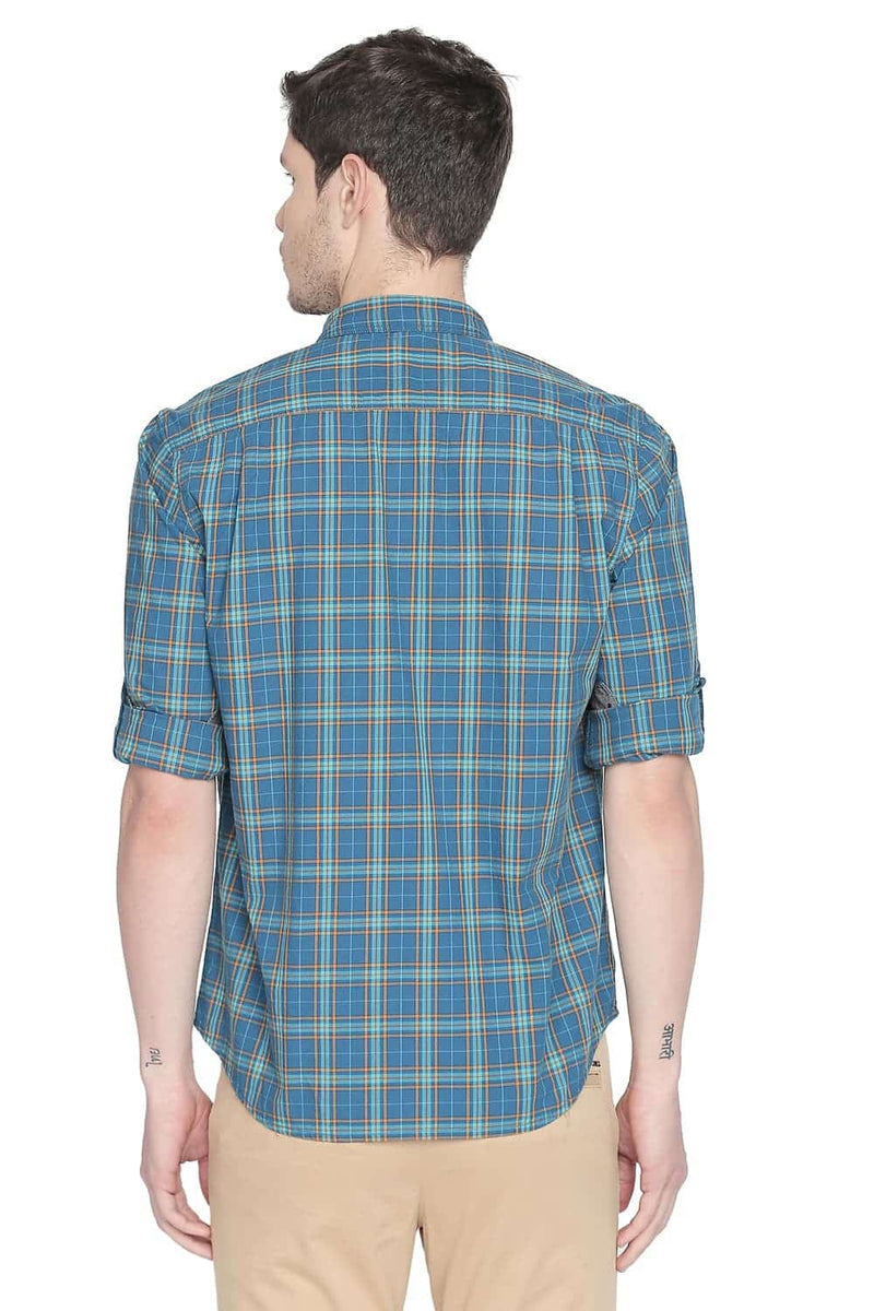 BASICS SLIM FIT CHECKS SHIRT