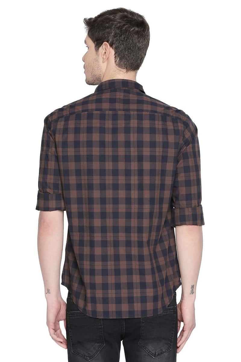 BASICS SLIM FIT CHECKS SHIRT