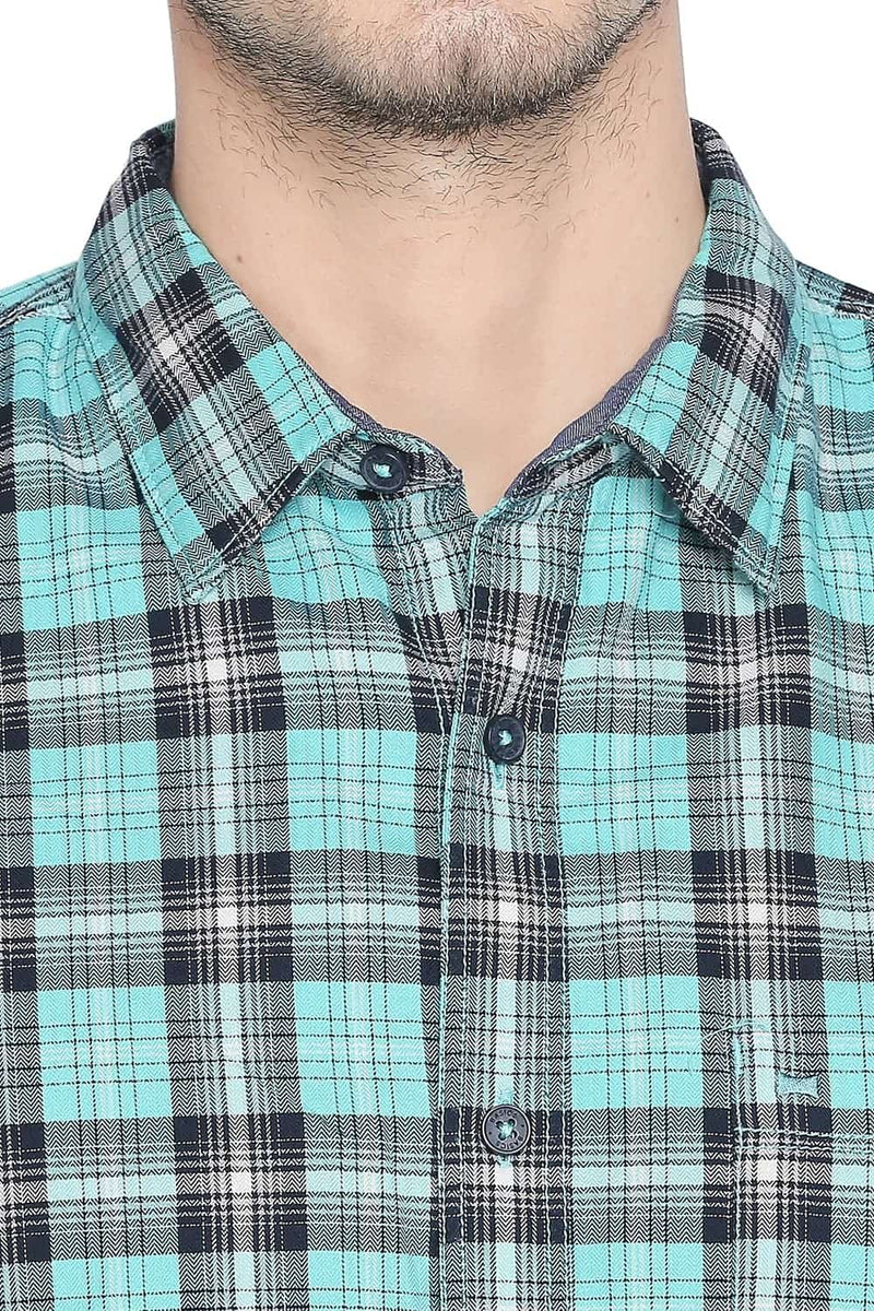 BASICS SLIM FIT CHECKS SHIRT