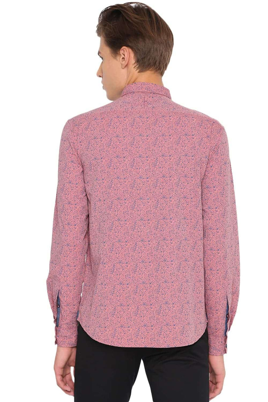 BASICS SLIM FIT ARABESQUE ORANGE PRINTED FILA FIL SHIRT