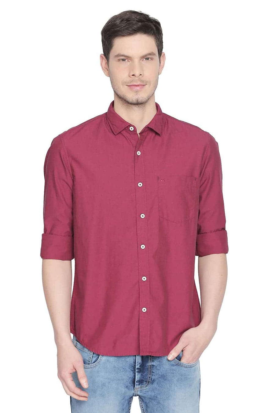 BASICS SLIM FIT FUCHSIA PINK FILA FIL SHIRT