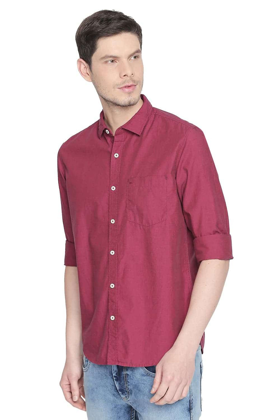 BASICS SLIM FIT FUCHSIA PINK FILA FIL SHIRT