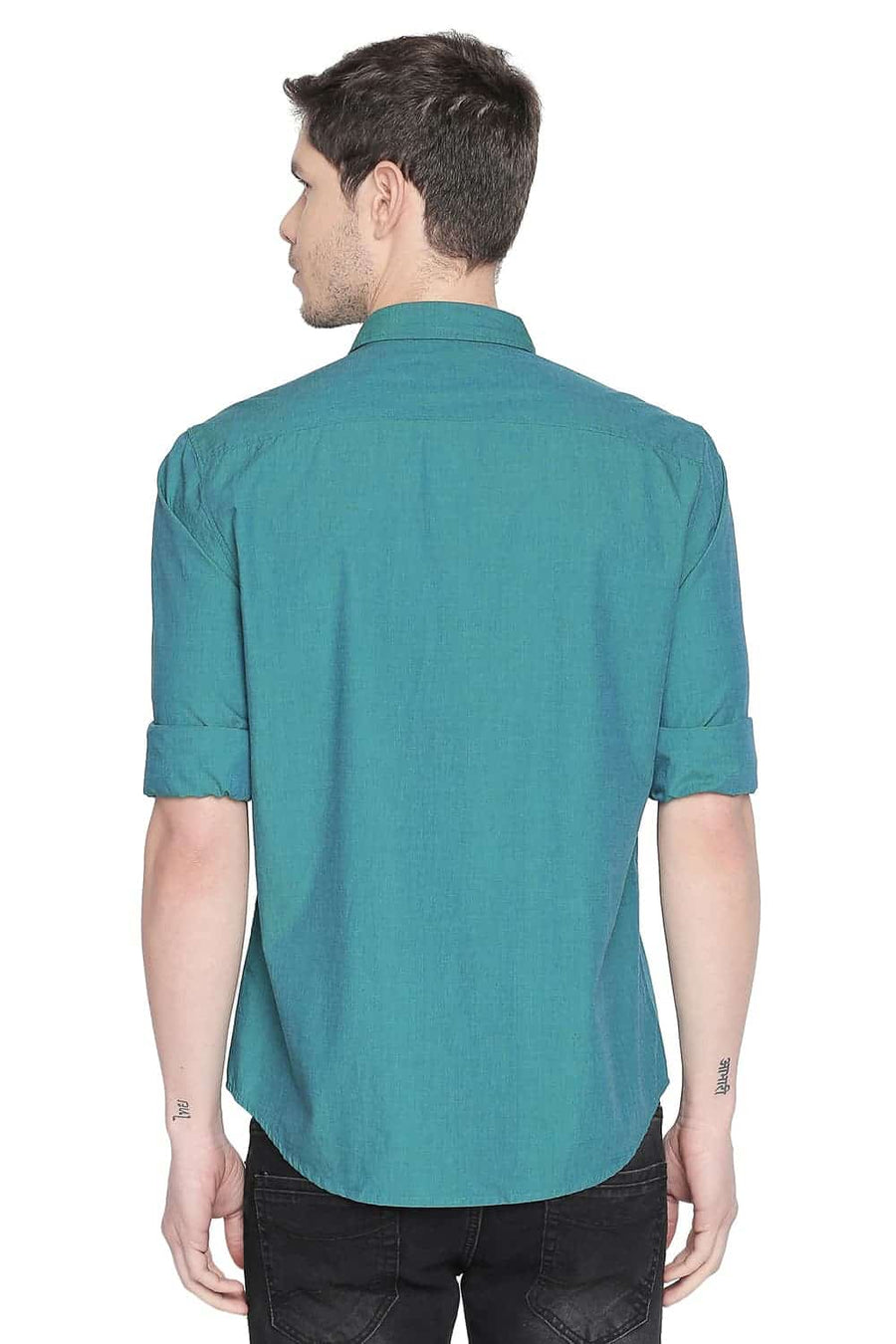 BASICS SLIM FIT PARASAILING AQUA FILA FIL SHIRT