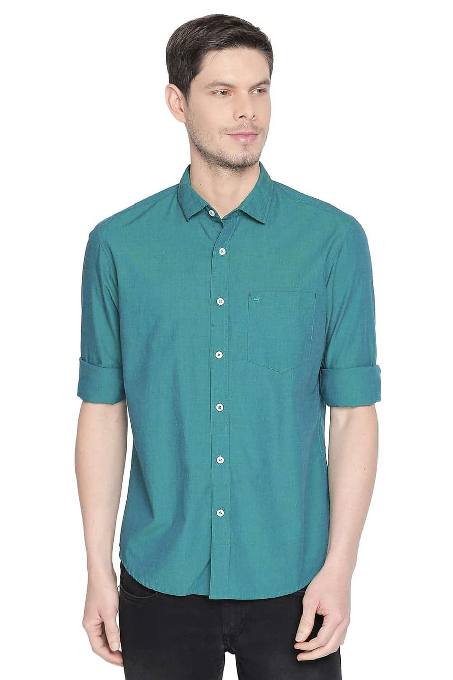 BASICS SLIM FIT PARASAILING AQUA FILA FIL SHIRT