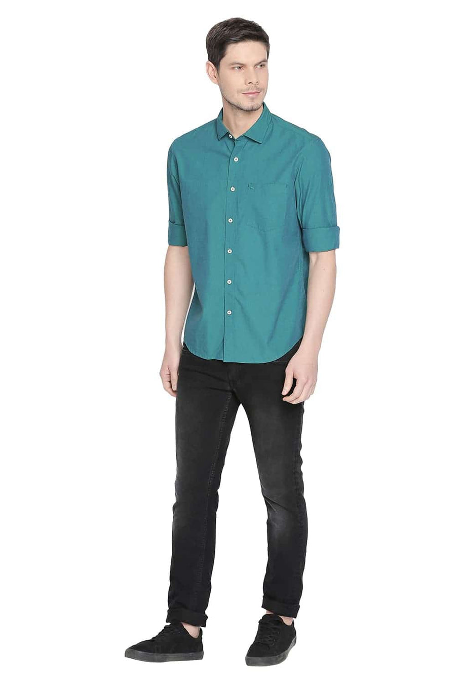BASICS SLIM FIT PARASAILING AQUA FILA FIL SHIRT