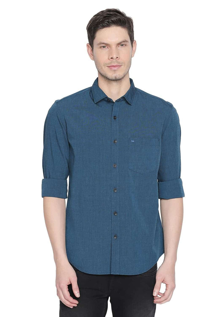 BASICS SLIM FIT MOROCCAN NAVY FILA FIL SHIRT
