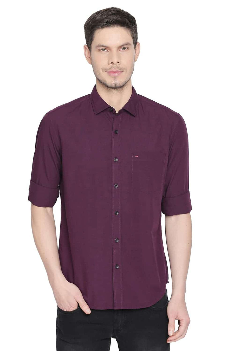 BASICS SLIM FIT PURPLE POTION FILA FIL SHIRT