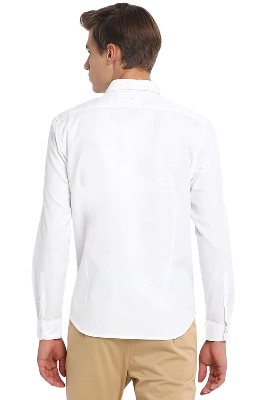 BASICS SLIM FIT CLOUD WHITE OXFORD SHIRT