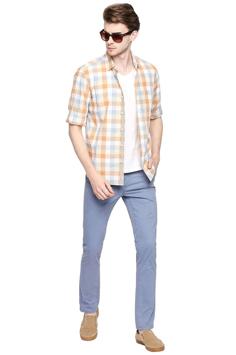 BASICS SLIM FIT CHECKS SHIRT