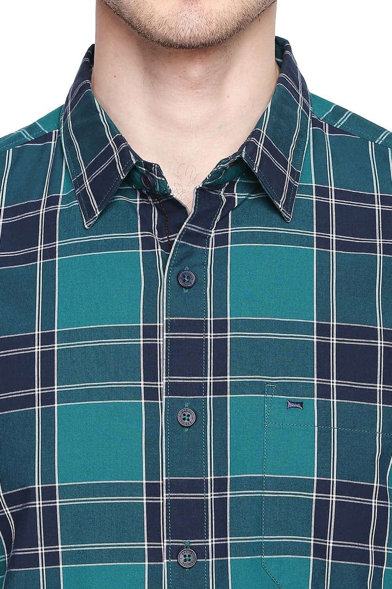 BASICS SLIM FIT CHECKS SHIRT