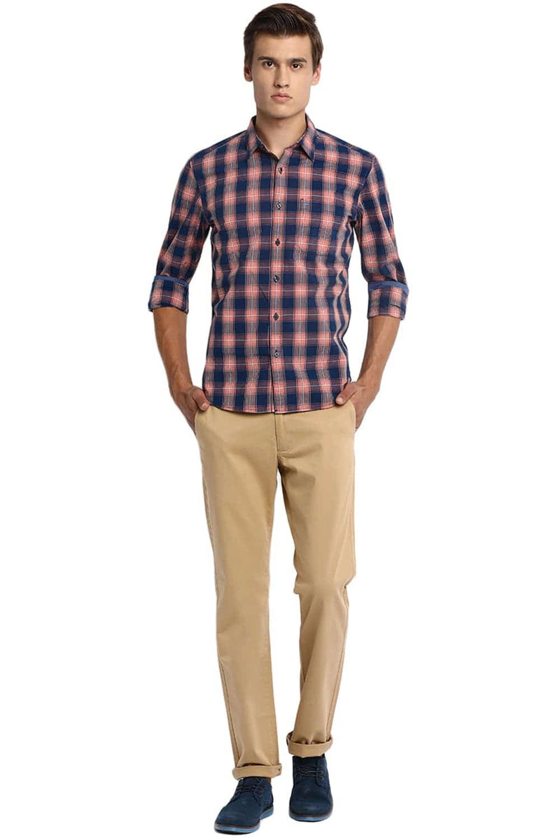 BASICS SLIM FIT CHECKS SHIRT