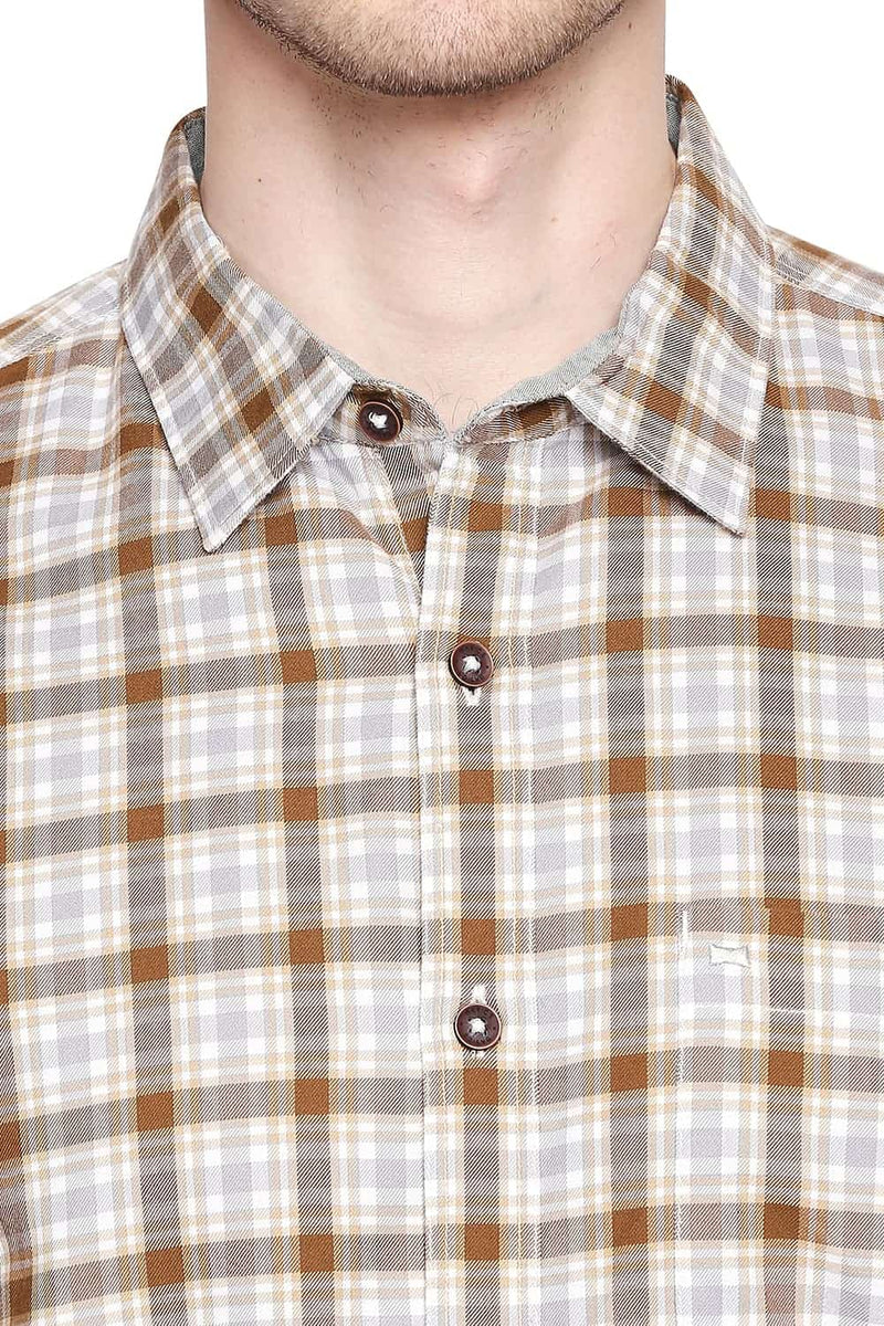 BASICS SLIM FIT CHECKS SHIRT