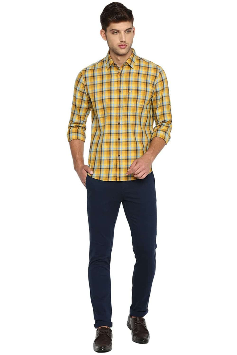 BASICS SLIM FIT CHECKS SHIRT