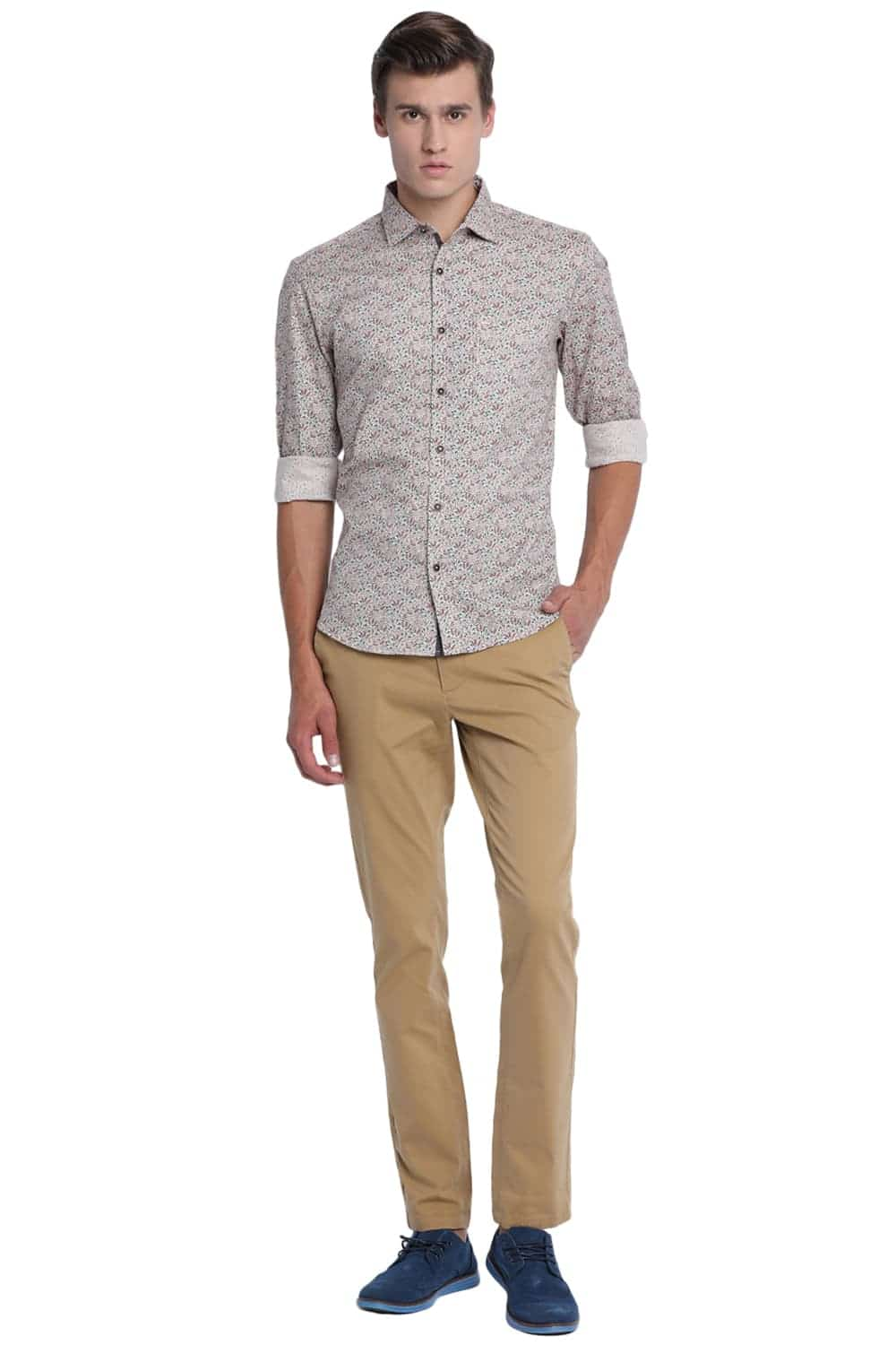 BASICS SLIM FIT PRINTED SHIRT