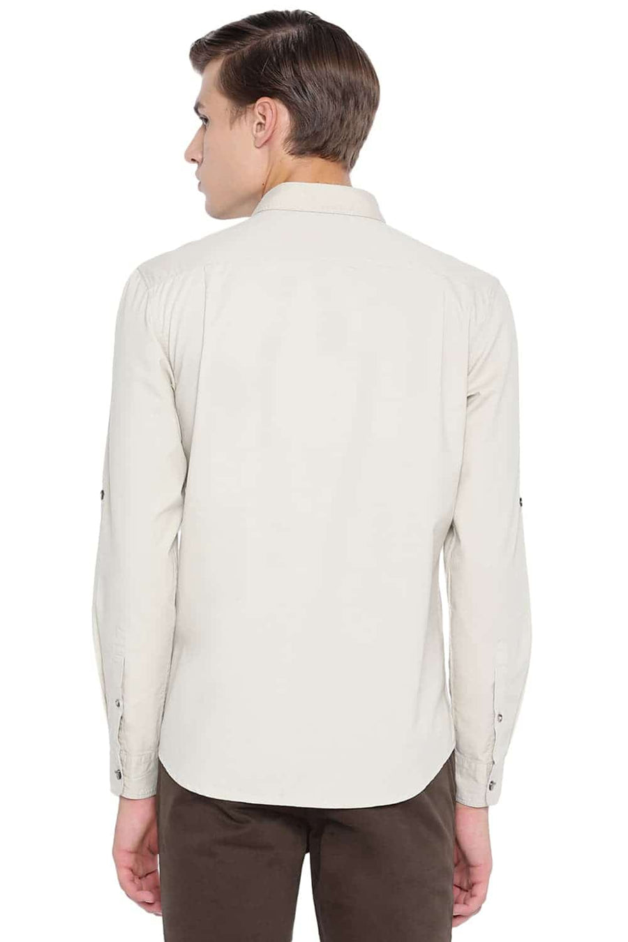 BASICS SLIM FIT LONDON FOG TWILL SHIRT