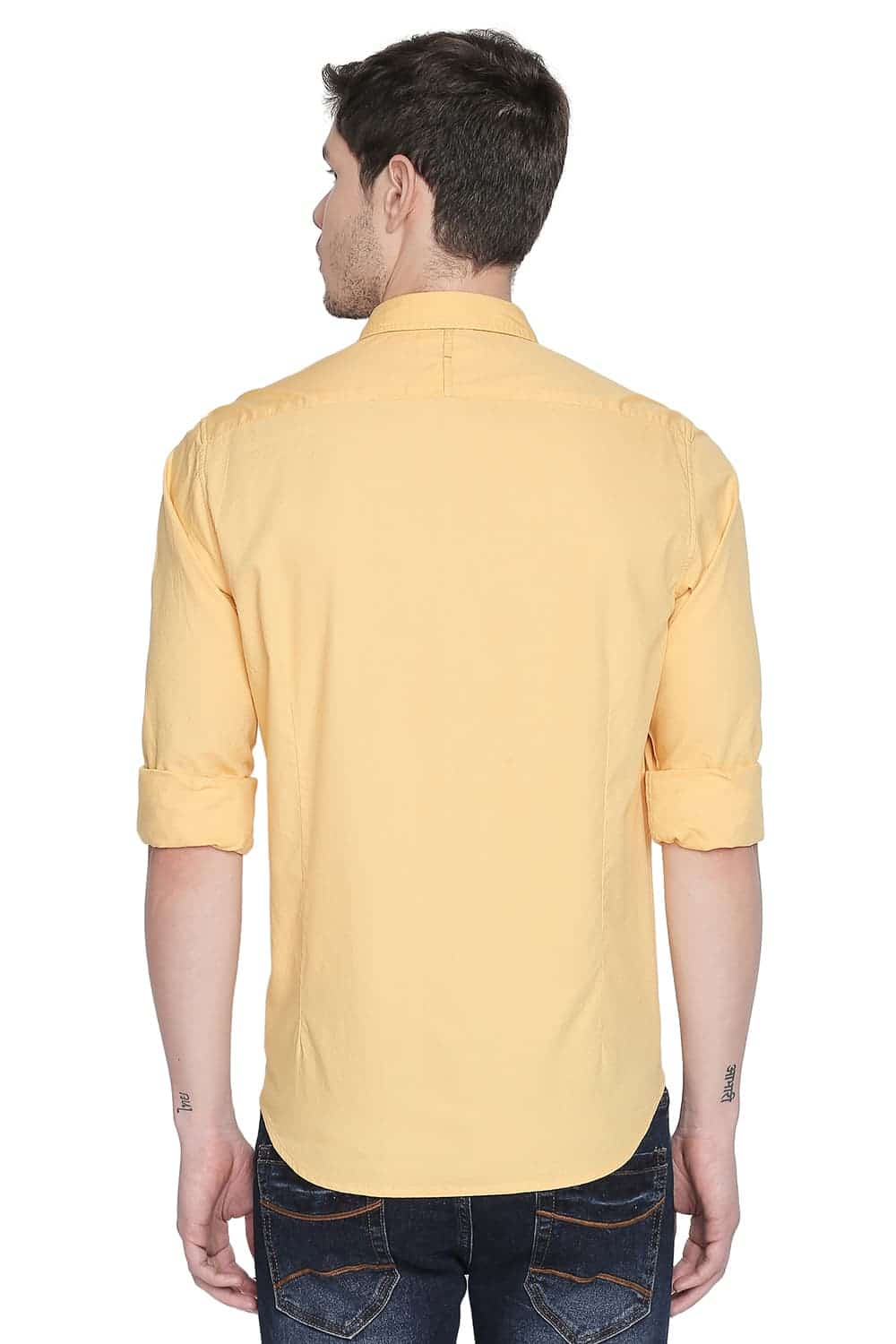 BASICS SLIM FIT STRUCTURE SHIRT