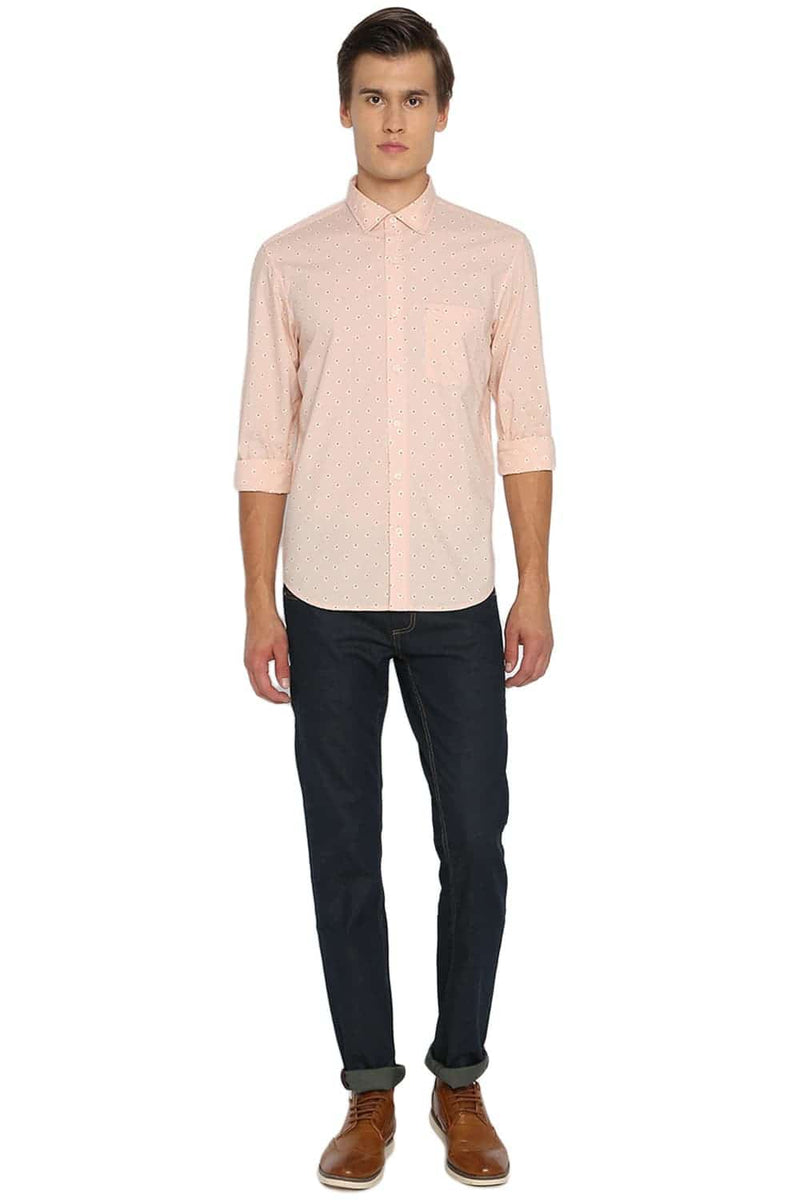 BASICS SLIM FIT PRINTED SHIRT