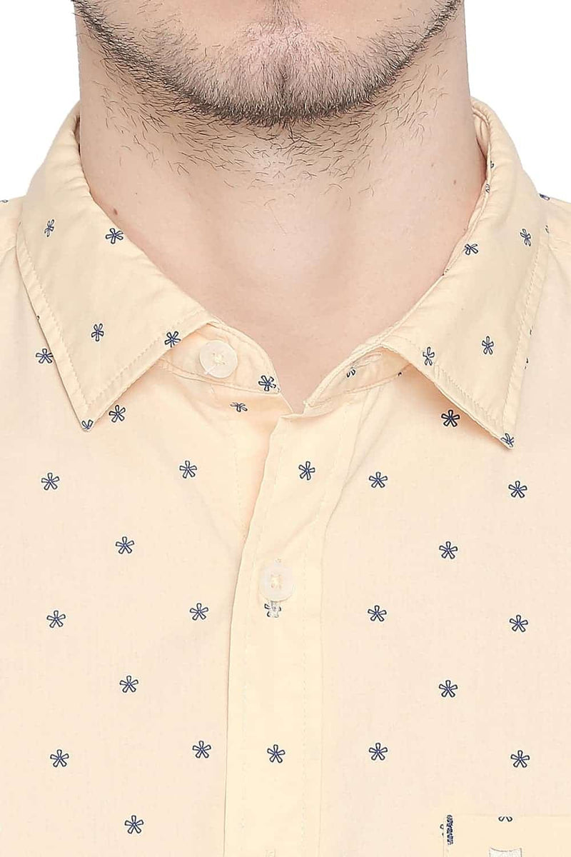 BASICS SLIM FIT PRINTED SHIRT