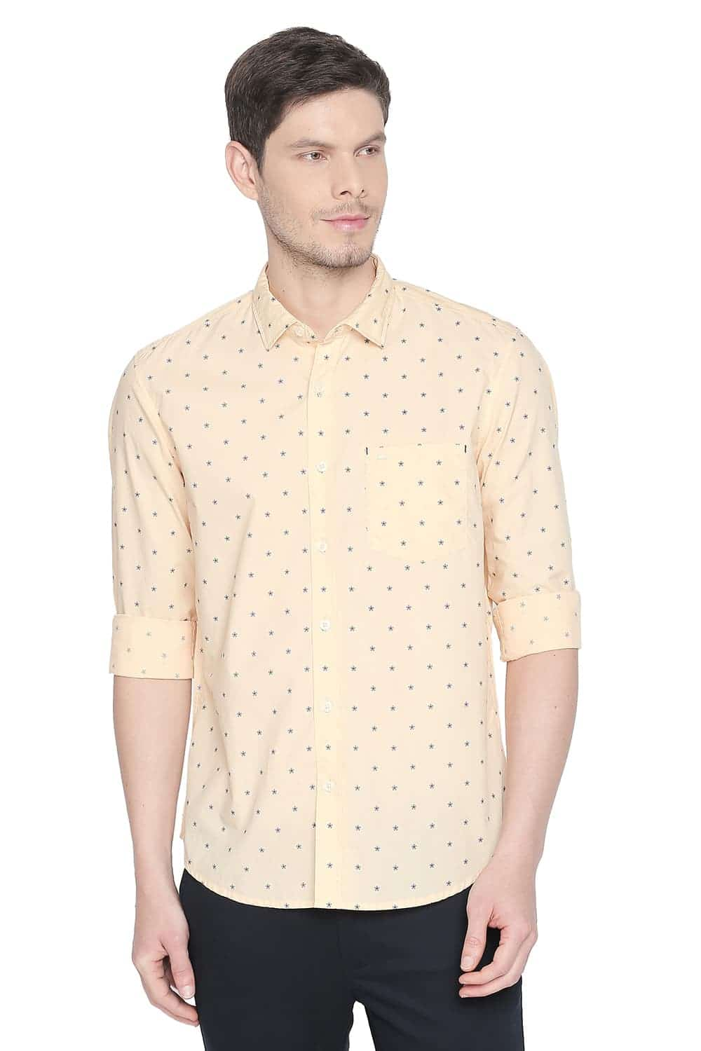 BASICS SLIM FIT PRINTED SHIRT