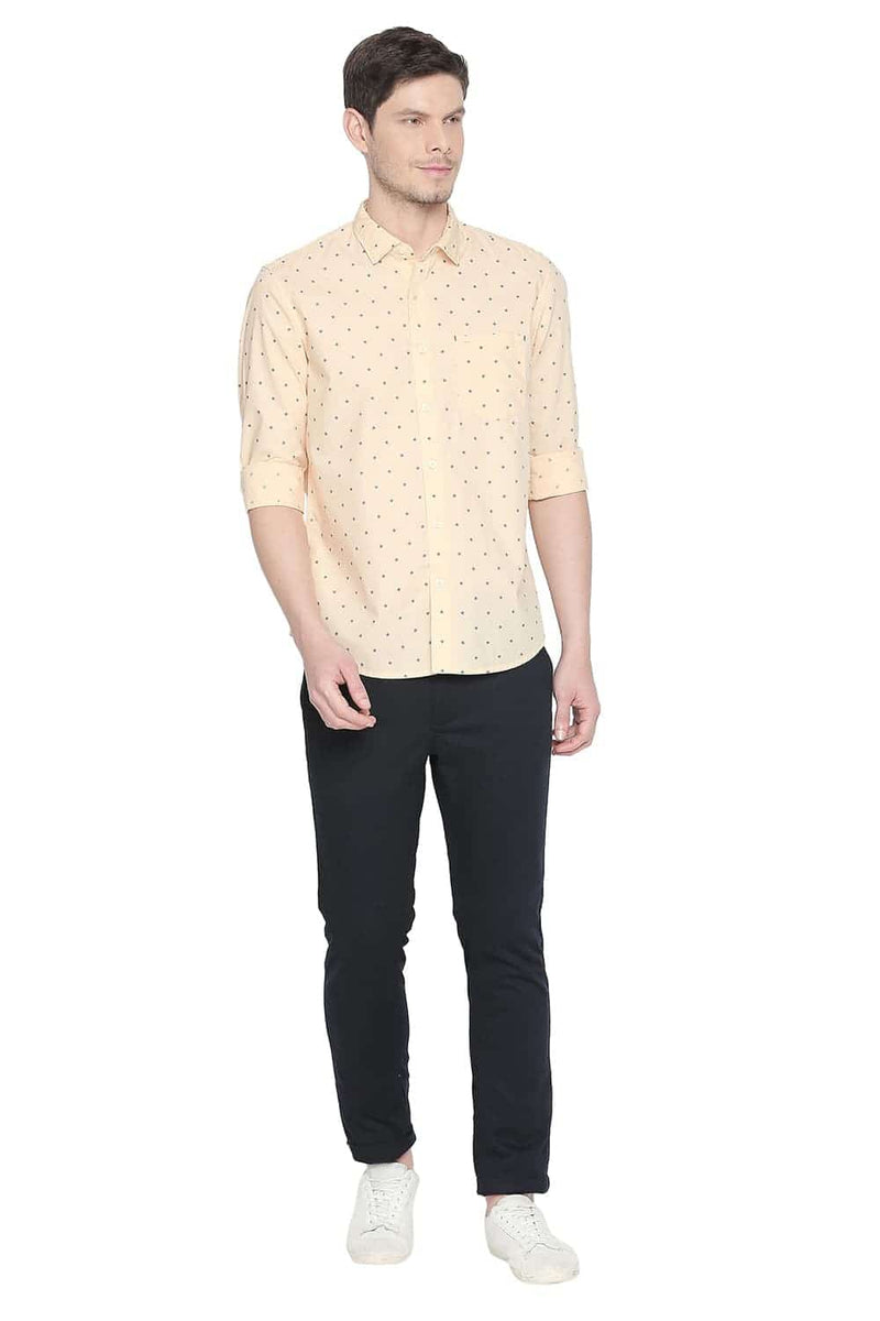 BASICS SLIM FIT PRINTED SHIRT