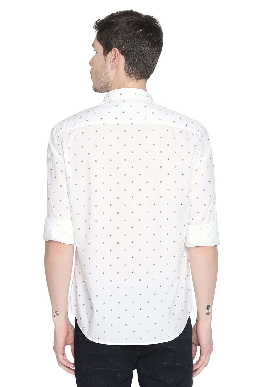 BASICS SLIM FIT PRINTED SHIRT