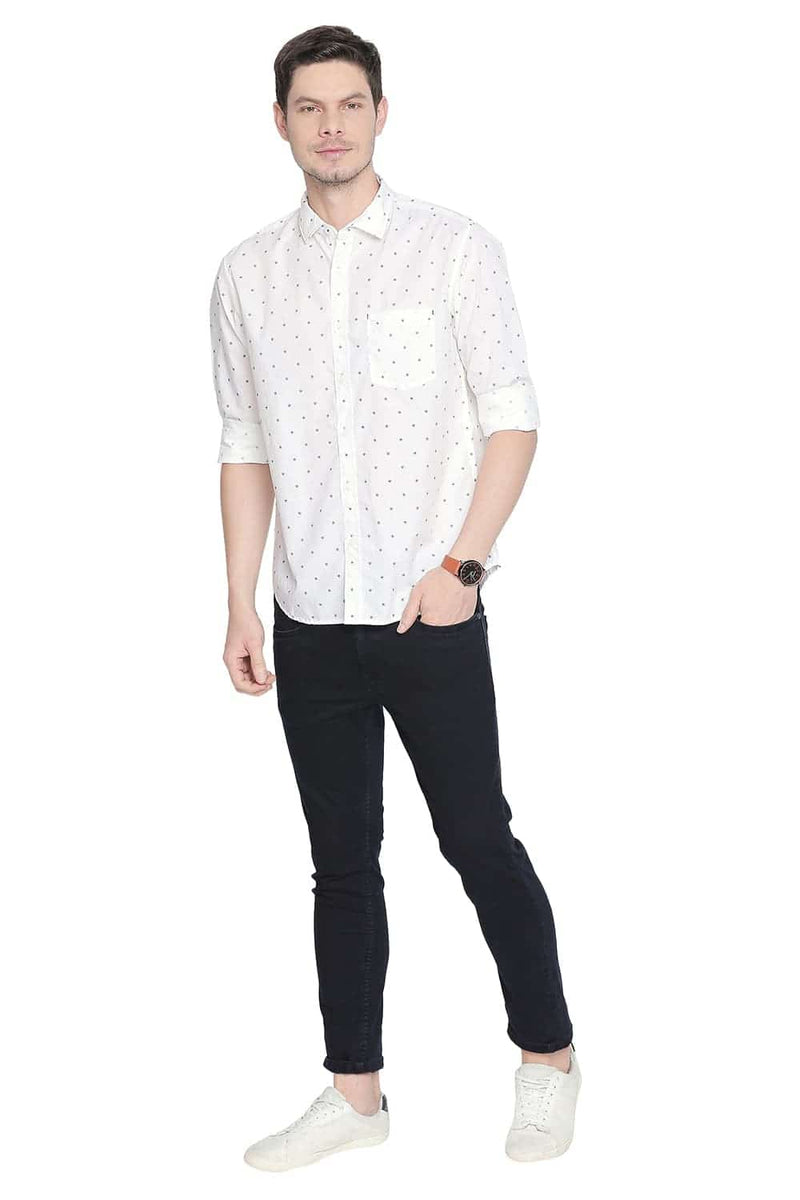 BASICS SLIM FIT PRINTED SHIRT