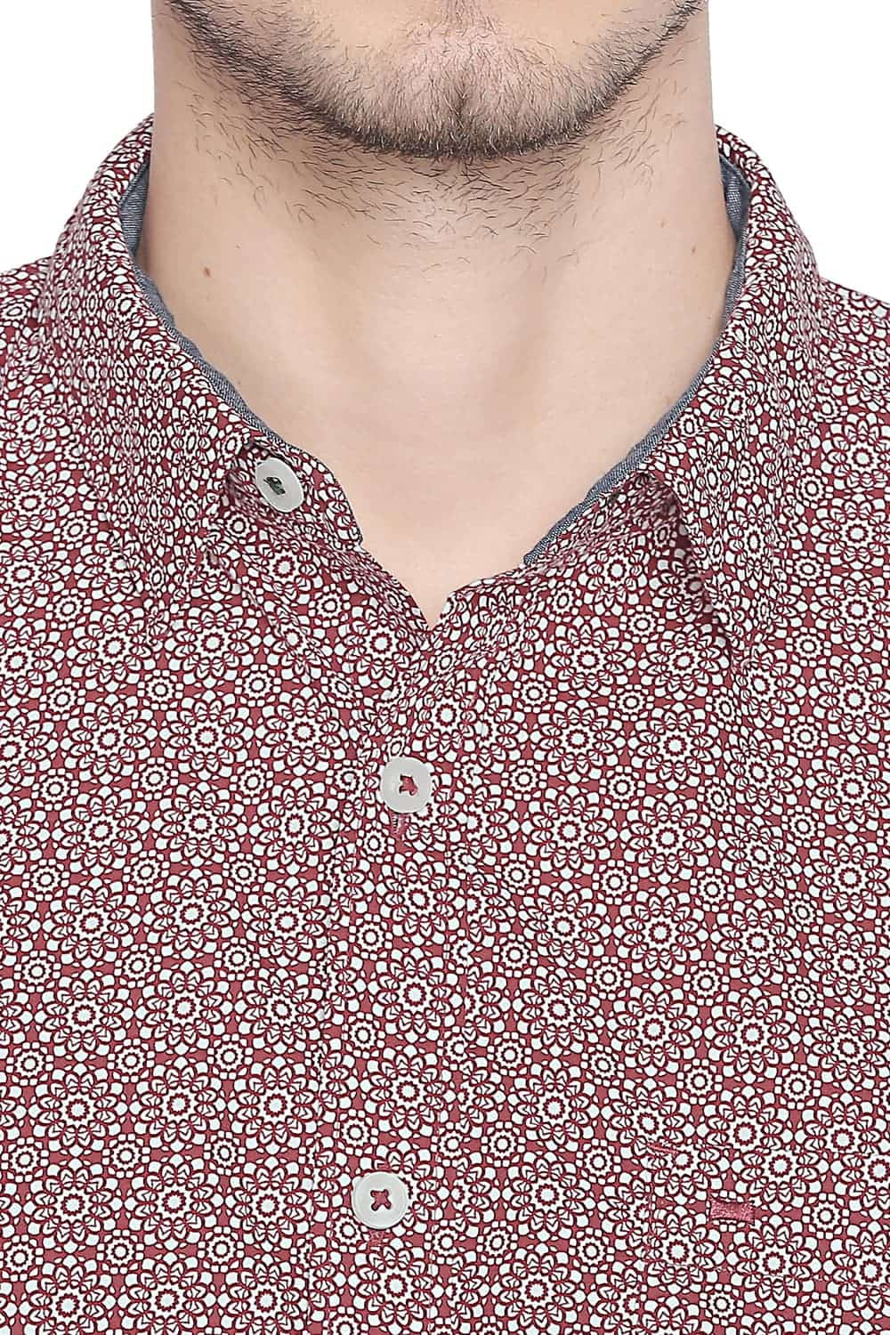 BASICS SLIM FIT PRINTED SHIRT