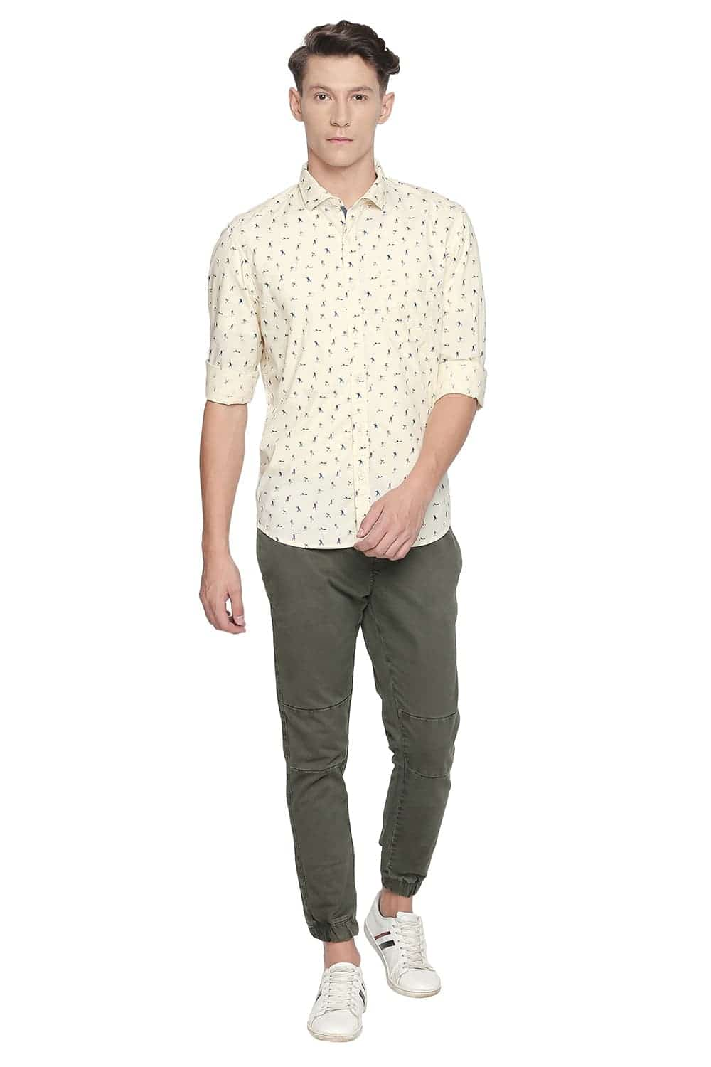 BASICS SLIM FIT PRINTED SHIRT