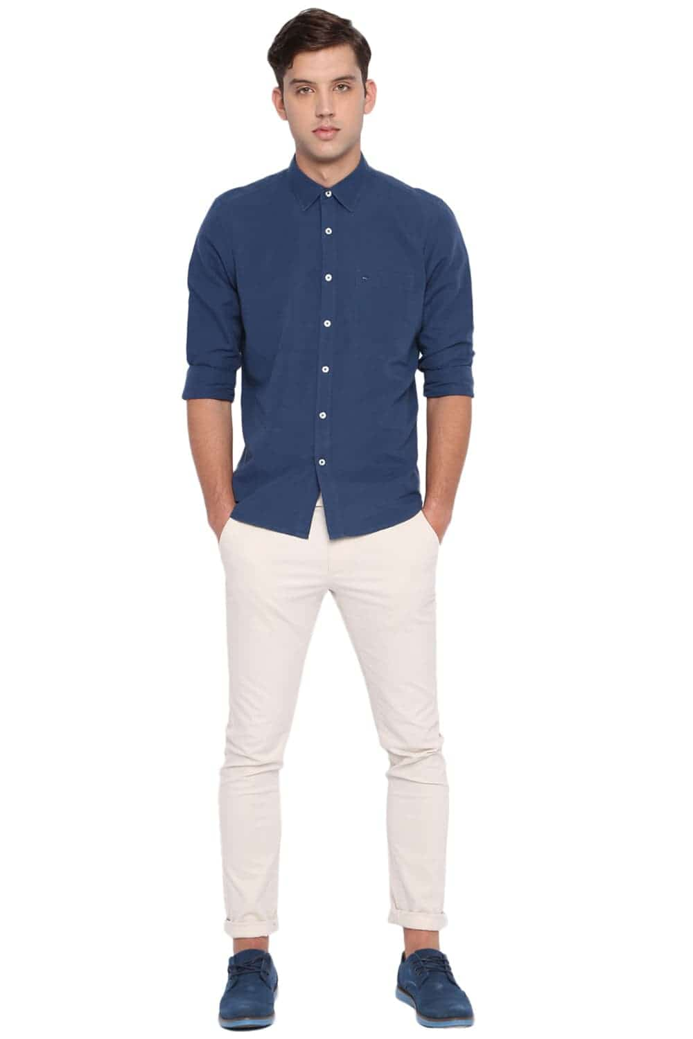 BASICS SLIM FIT STRETCH SHIRT