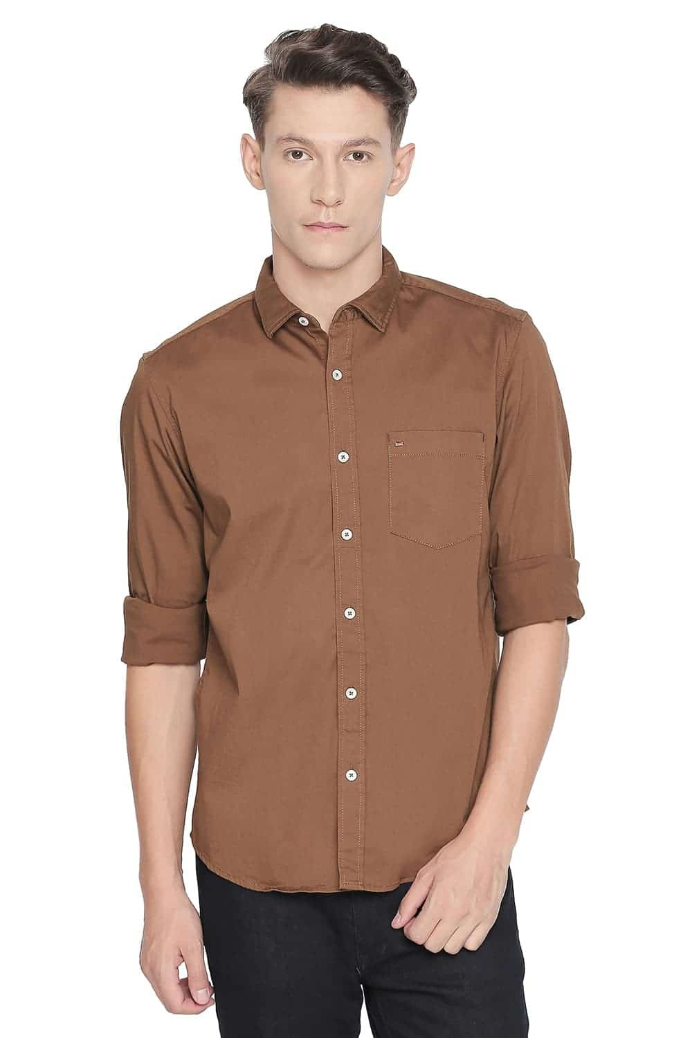 BASICS SLIM FIT STRETCH SHIRT