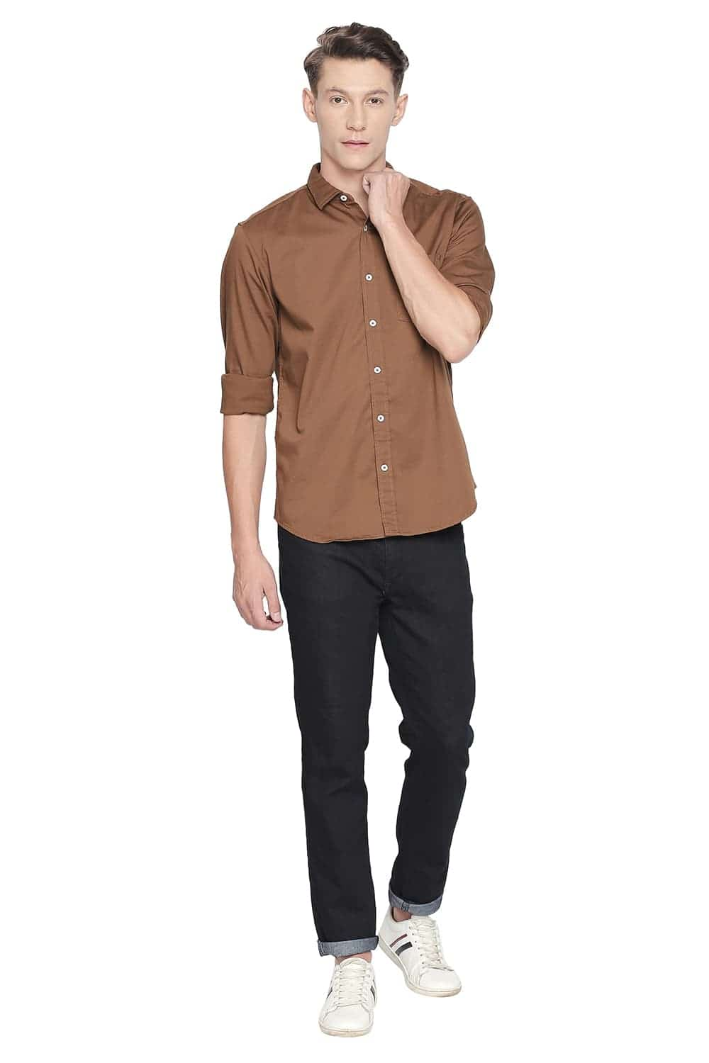 BASICS SLIM FIT STRETCH SHIRT