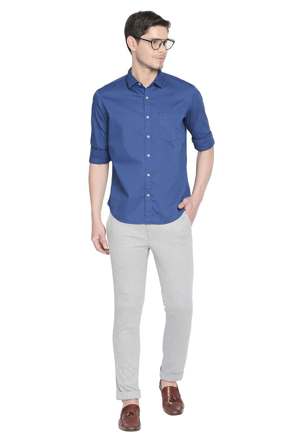 BASICS SLIM FIT STRETCH SHIRT