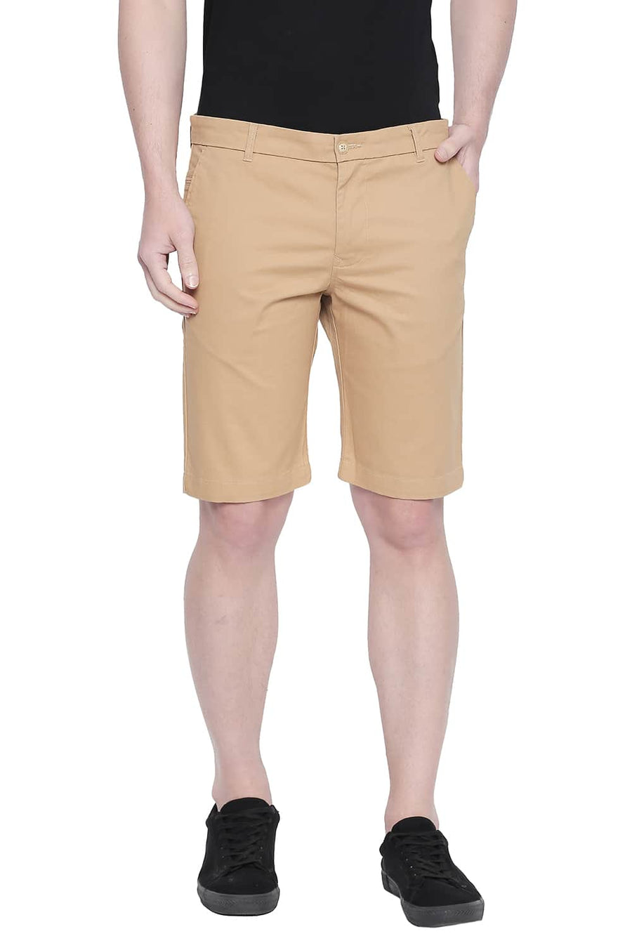 BASICS COMFORT FIT LARK TWILL STRETCH SHORTS