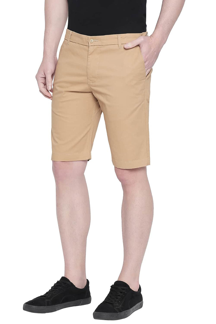 BASICS COMFORT FIT LARK TWILL STRETCH SHORTS