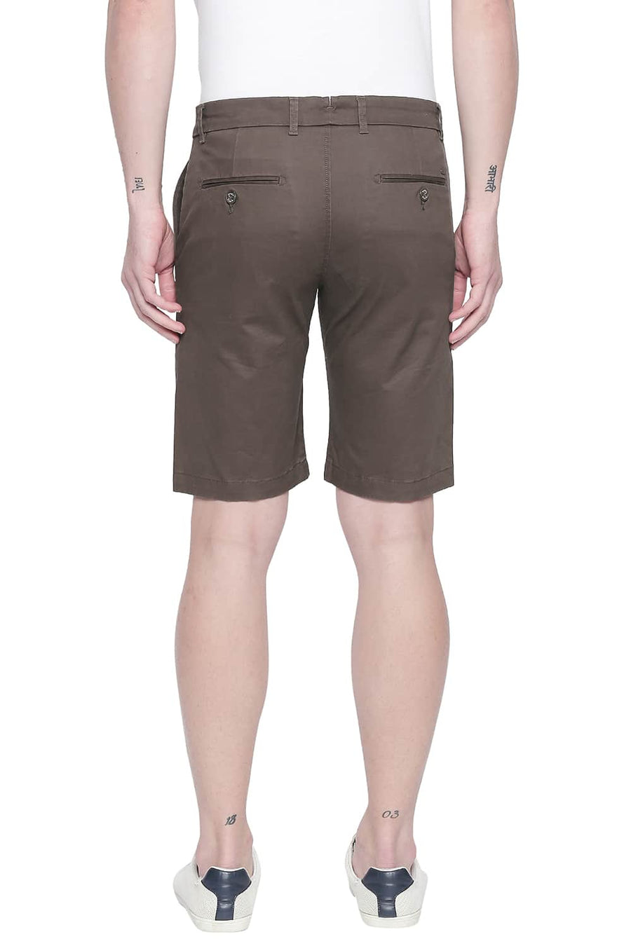 BASICS COMFORT FIT RAIN DRUM TWILL STRETCH SHORTS