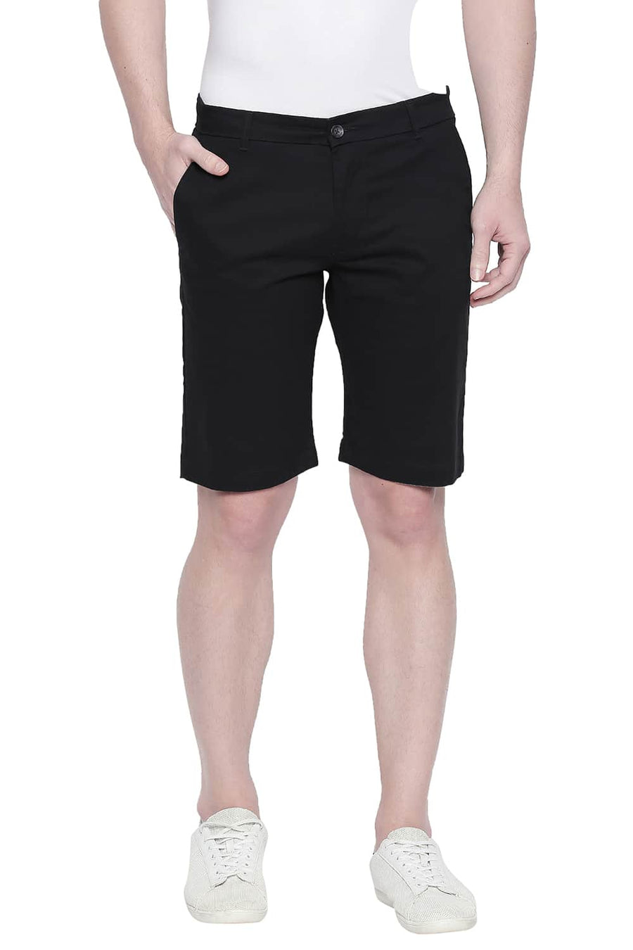 BASICS COMFORT FIT MOONLESS NIGHT TWILL STRETCH SHORTS