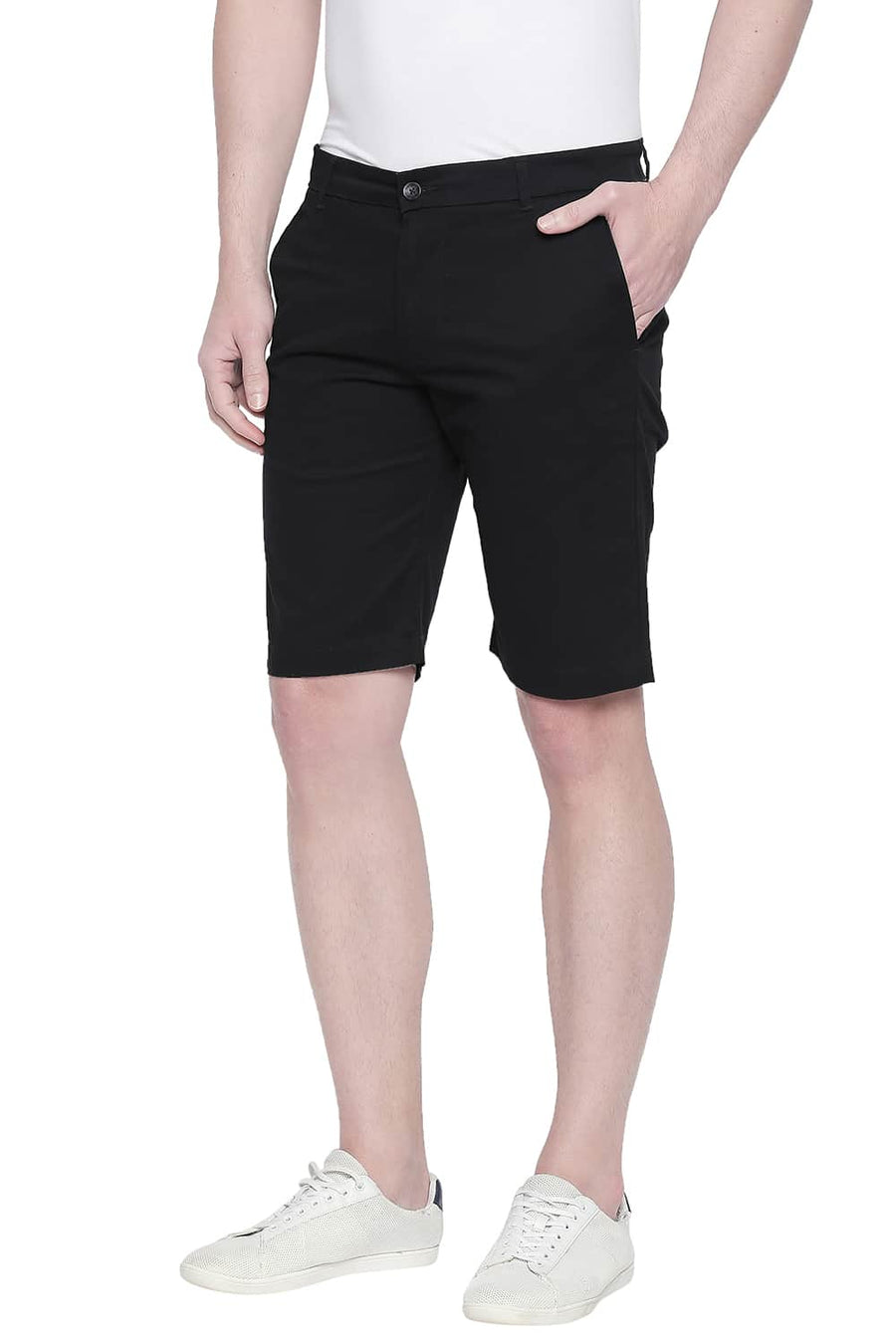 BASICS COMFORT FIT MOONLESS NIGHT TWILL STRETCH SHORTS