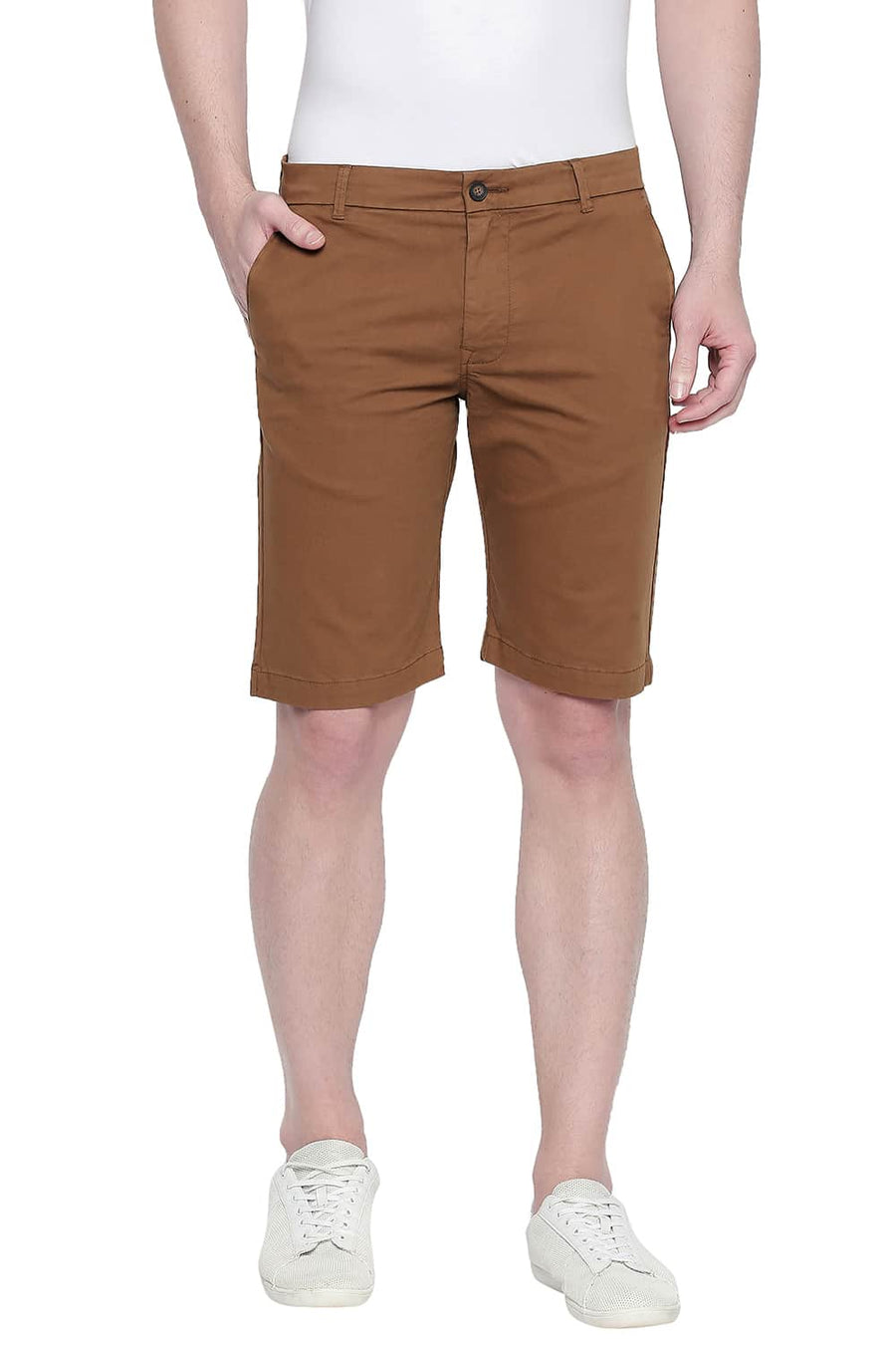 BASICS COMFORT FIT BUTTERNUT TWILL STRETCH SHORTS