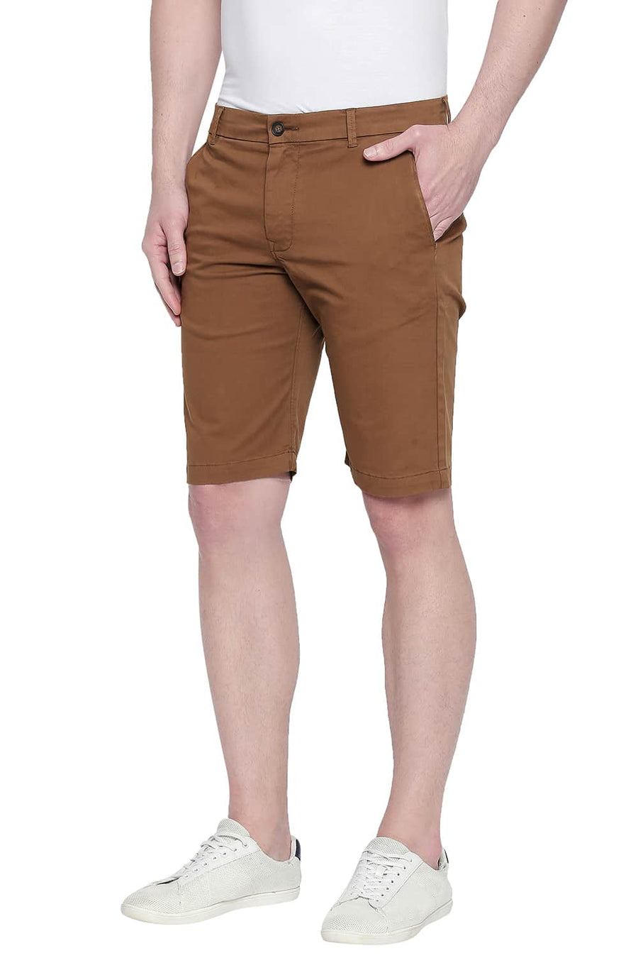 BASICS COMFORT FIT BUTTERNUT TWILL STRETCH SHORTS