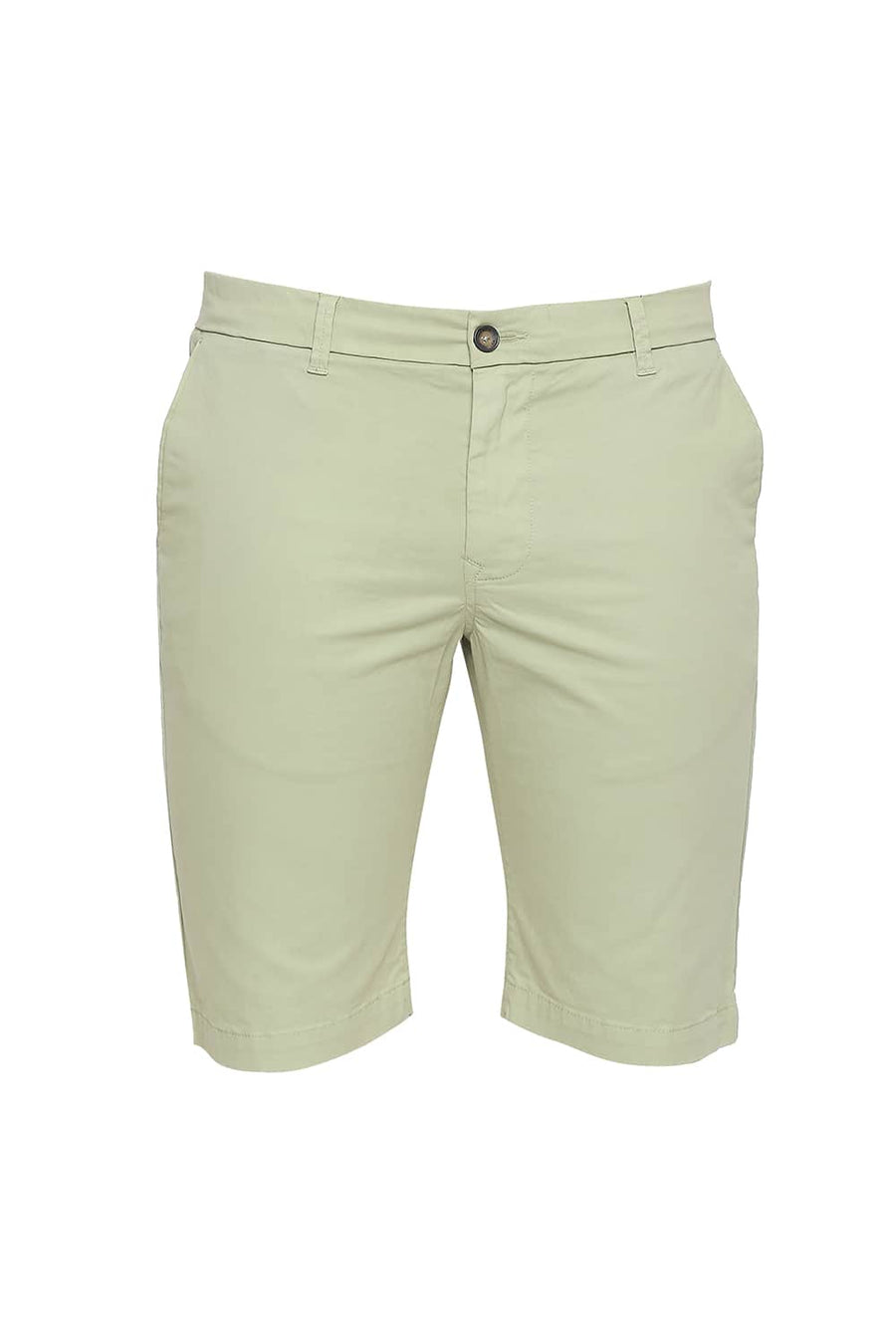 BASICS COMFORT FIT GREEN EYES TWILL STRETCH SHORTS