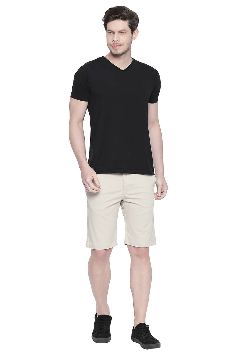 BASICS COMFORT FIT TWILL STRETCH SHORTS