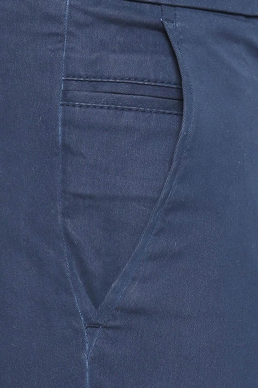 BASICS COMFORT FIT MAJOLICA BLUE TWILL STRETCH SHORTS