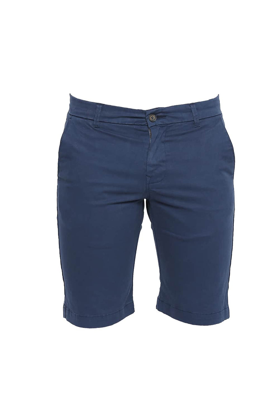 BASICS COMFORT FIT MAJOLICA BLUE TWILL STRETCH SHORTS