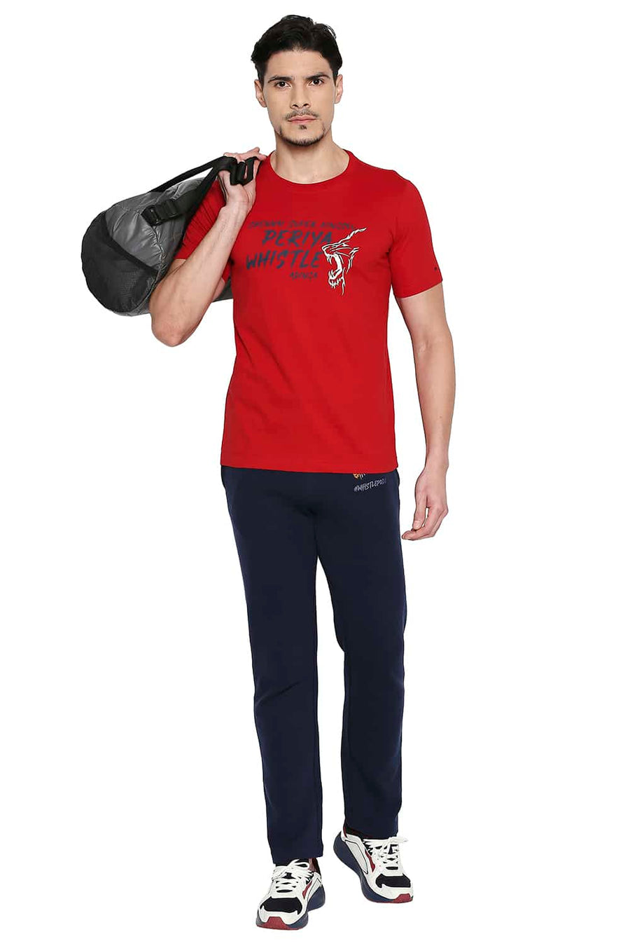 CSK ORIGINAL IPL MUSCLE SLIM FIT BLUE TRACK PANT