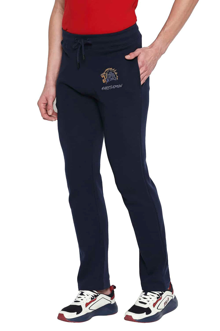 CSK ORIGINAL IPL MUSCLE SLIM FIT BLUE TRACK PANT