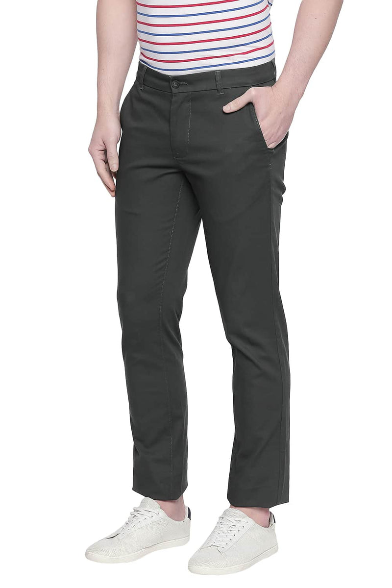 BASICS TAPERED FIT STRETCH TROUSER